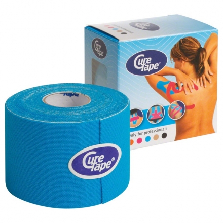 Тейп кинезиологический CureTape Blue, 5 см x 5 м, арт. 160134, голубой, фото 1