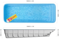 Бассейн 10,03х3,69х1,26-1,62м. Эверест Marshall Pools (чаша), фото 7 Бассейн 10,03х3,69х1,26-1,62м. Эверест Marshall Pools (чаша), фото 7