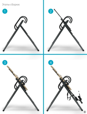 Инверсионный стол TRACTION бежево-серый с подушкой, фото 7