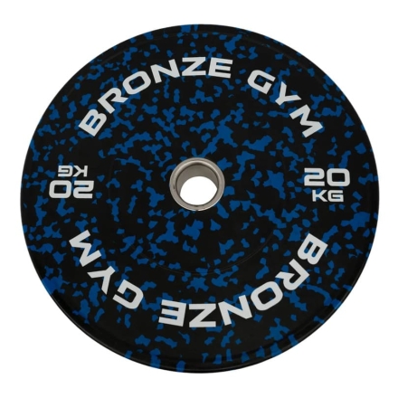 Диск бамперный BRONZE GYM камуфляж синий 20кг, фото 1