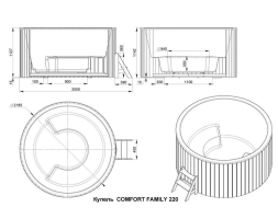 Купель COMFORT FAMILY 220 HOT (термососна), фото 10