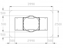 Песочница с крышкой средняя и навесом Грибок (Рыбы) - ИО 5.01.10-08