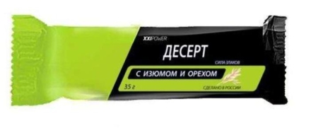 Шоколадный батончик Россия &quot;XXI&quot; &quot;Десерт с изюмом и арахисом&quot; 35 гр., фото 1