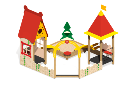 Песочный дворик Белоснежка ПС-31 без горки для детской площадки, фото 1