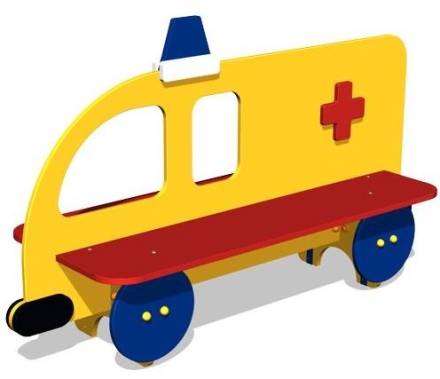 Скамейка детская Скорая помощь СП208 для игровой площадки, фото 1