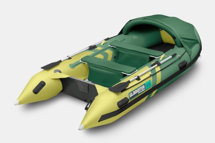 Gladiator C 370 AL ACTIVE Зелено-оливковый моторная лодка ПВХ Алюминиевый пайол, фото 2