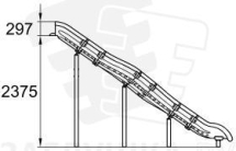 Пластиковая горка L3,8 H2,4 из 7-ми сегментов для детской площадки Пластиковая горка L3,8 H2,4 из 7-ми сегментов для детской площадки