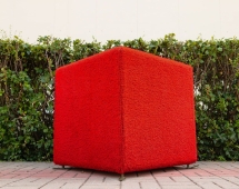 Топиари куб Красный h=75 см - газон Eco