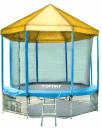 Батут OPTIFIT Like Blue 12ft 3,66 м с желтой крышей, фото 1