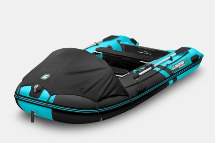 Gladiator C 370 AL ACTIVE Черно-бирюзовый моторная лодка ПВХ Алюминиевый пайол, фото 1