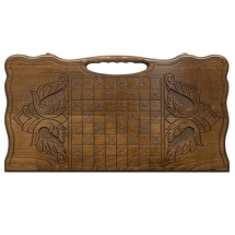 Нарды резные "Армянский узор 4" с ручкой 60, Haleyan Нарды резные "Армянский узор 4" с ручкой 60, Haleyan