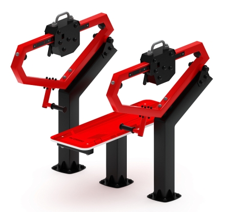 Жим лежа (красный) - Уличный тренажер - СТ 026-11.П, фото 5