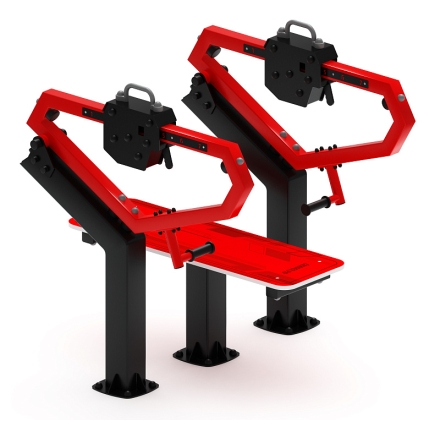 Жим лежа (красный) - Уличный тренажер - СТ 026-11.П, фото 4