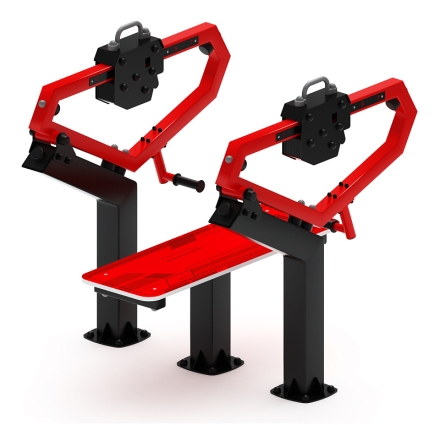 Жим лежа (красный) - Уличный тренажер - СТ 026-11.П, фото 2