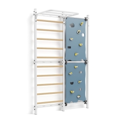 Шведская стенка со скалодромом Rock-s белая, фото 1