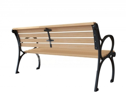 Скамейка чугунная Сеттльмент 2,0 м (3 опоры), фото 2