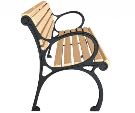 Скамейка чугунная Сеттльмент 2,0 м (3 опоры), фото 3