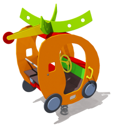 Качалка Вертолет ВСТ 5759 на 2-х пружинах для детской площадки, фото 2 Качалка Вертолет ВСТ 5759 на 2-х пружинах для детской площадки, фото 2