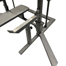 Соревновательная домкратная стойка для пауэрлифтинга со скамьей и страховочными упорами, фото 4