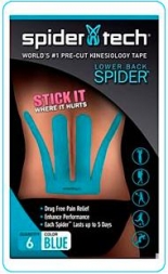 Тейп преднарезанный для нижней части спины SpiderTech, 6 шт., фото 3