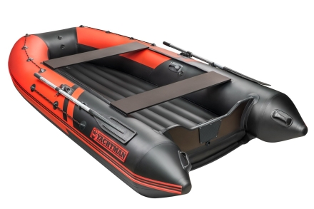 YACHTMAN-340 НДНД (Яхтман) красный-черный (лодка ПВХ нднд под мотор с усилением), фото 1