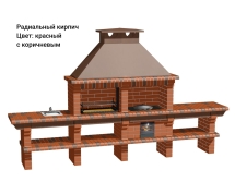 Печь Аристократ 736 Радиальный кирпич красный