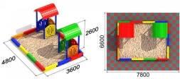 Песочный дворик 3 для детской площадки, фото 3