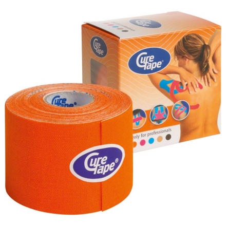Тейп кинезиологический CureTape Orange, 5 см x 5 м, арт. 160196, оранжевый, фото 1