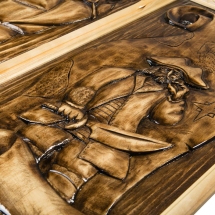 Нарды резные ручной работы &quot;Морской Волк&quot; (Россия, дерево, размер 63х32х7 см)