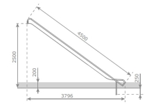 Скат KBT Steg-on L4,5 H2,3-2,5 из нержавеющей стали для игровых площадок Скат KBT Steg-on L4,5 H2,3-2,5 из нержавеющей стали для игровых площадок