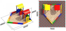Песочный дворик 4 для детской площадки Песочный дворик 4 для детской площадки
