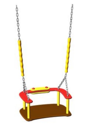 Детские качели Луг К007 c креслом К045 для игровых площадок, фото 3