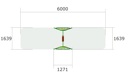Детские качели Луг К007 c креслом К045 для игровых площадок, фото 4