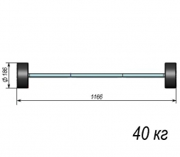 Штанга тренировочная 40кг ST580-40