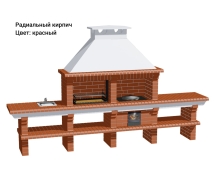 Печь Аристократ 736 Радиальный кирпич красный с коричневым