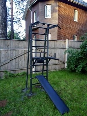 Шведская стенка для улицы EffectSport ПРОФ(У)-Т35-БП35-СПШ35-ДГУ, фото 7