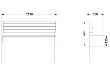 МФ 1.50 Лавочка Сити, фото 2