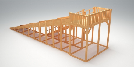 Зимняя деревянная горка &quot;Зима Wood&quot;-8, фото 3