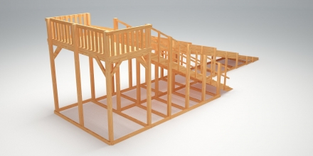 Зимняя деревянная горка &quot;Зима Wood&quot;-8, фото 4
