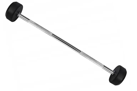 Комплект прямых фиксированных обрезиненных штанг 5 шт от 10 до 20кг, фото 4