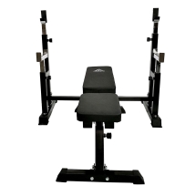 Скамья со стойками под штангу DFC DZ005ABB (чёрный, два короба)