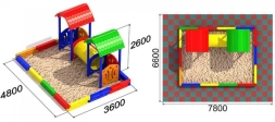 Песочный дворик 5 для детской площадки, фото 3