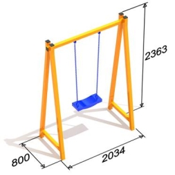 Детские качели №1 одноместные для детской площадки, фото 2