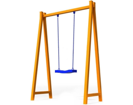 Детские качели №1 одноместные для детской площадки, фото 1
