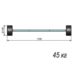 Штанга тренировочная 45кг ST580-45 