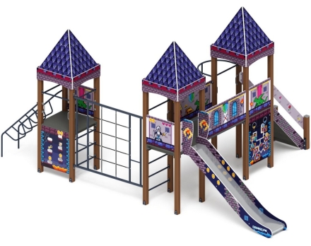 Детская игровая площадка Замок Пиксель ДИК 2.18.05-03 H=1500, фото 1