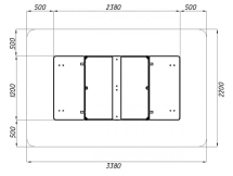 Песочница с крышкой средняя (Техно) - ИО 5.01.11-10