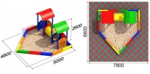 Песочный дворик 6 для детской площадки Песочный дворик 6 для детской площадки
