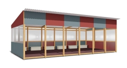 Теневой навес Классика ВСТ 1517/1 40 м2 для улицы, фото 2