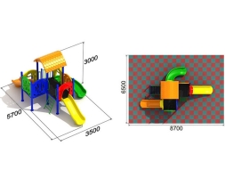Детская площадка Мотылек 2.1, фото 2 Детская площадка Мотылек 2.1, фото 2